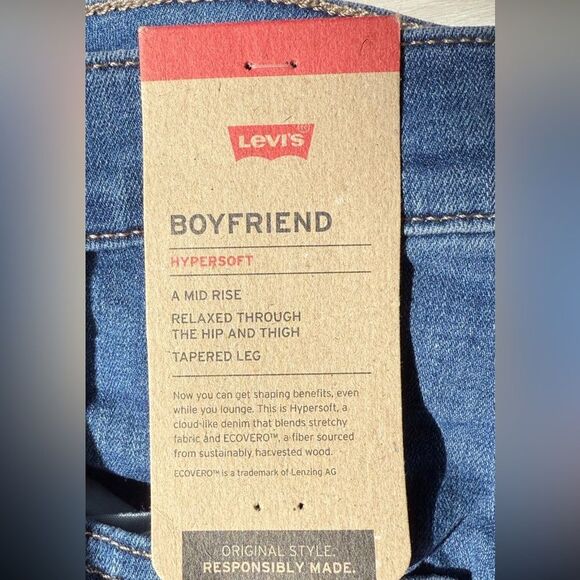 Levi’s Boyfriend Jeans Blue 14 (32w x 27l)  NWT - Picture 7 of 7